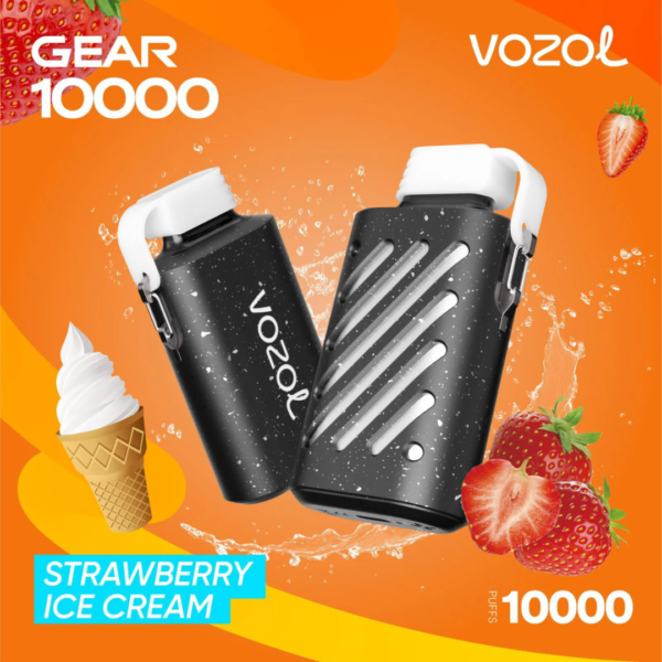 VOZOL GEAR 10000 PUFFS DISPOSABLE - STRAWBERRY ICE CREAM